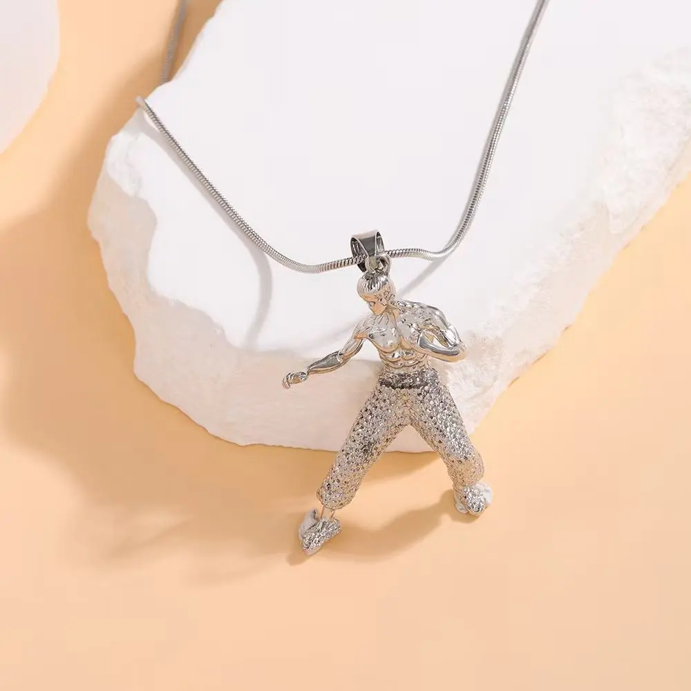 فن القلادة ﻿ التايكوندو الكاراتيه الرجال جيو جيتسو قلادة القلائد فنون الدفاع عن النفس عالية ركلة الرياضة سحر سلسلة الفولاذ المقاوم للصدأ