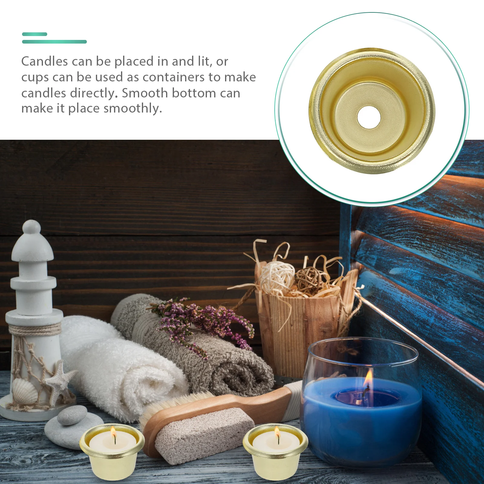 

10pcs Cup Iron Holder Smooth Bottom Decorative Candlestick For Home Decor Party Garden Decor Holder