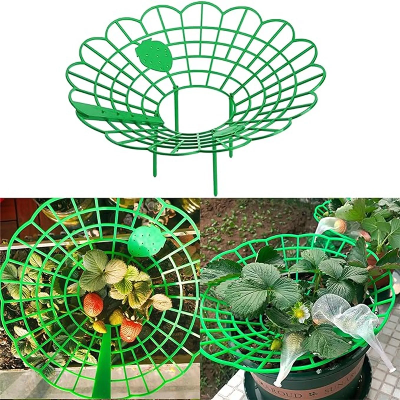 

Gardening Potted Stand Funnel Shaped Strawberry Berries Pot Holder Tray Berries Plants Climbing Frame Preservative Tools