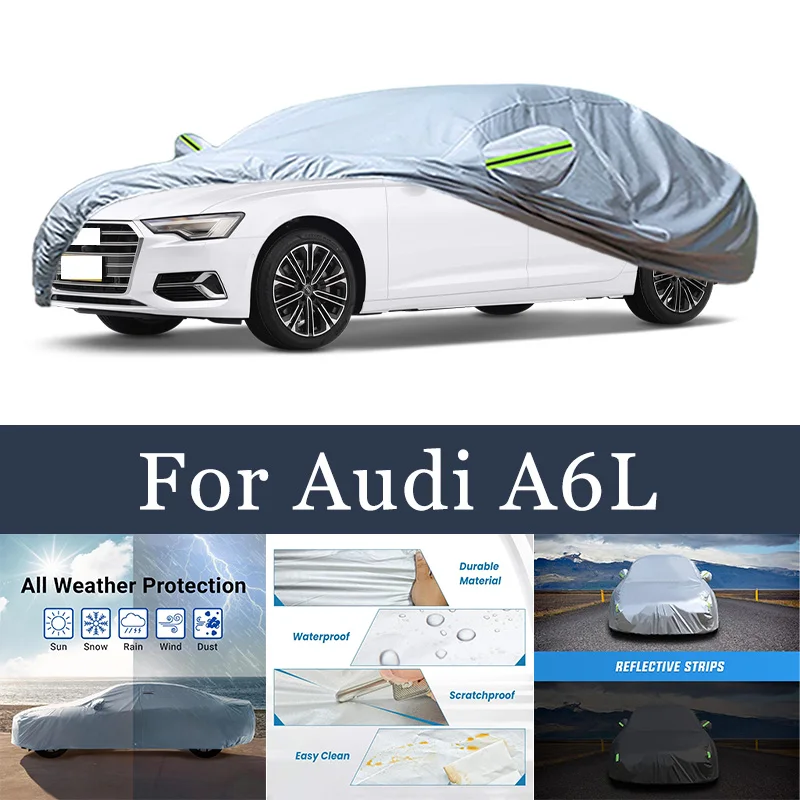 

Для Audi A6L внешний автомобильный чехол, уличная защита, полный автомобильный чехол, снежный чехол, солнцезащитный козырек, водонепроницаемые пылезащитные аксессуары