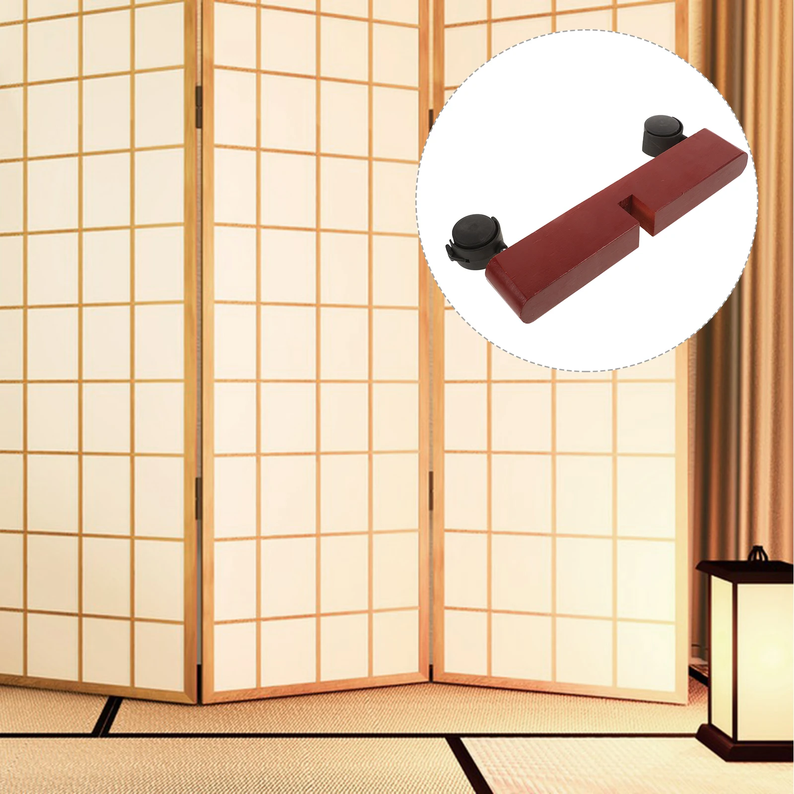 

Wooden Screen Thickened Base Pulley Bracket Partition Divider Useful Privacy Screen Holders Supply Support Privacy Holder Room