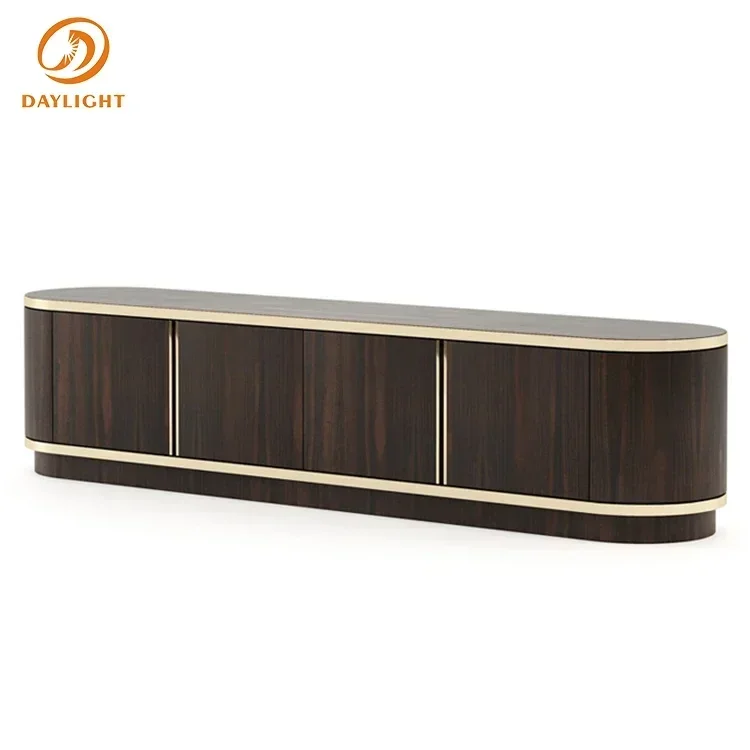 Modern Brown Wood Tv Stands Cabinet Unitsliving Room Furniture Size 200 Cm