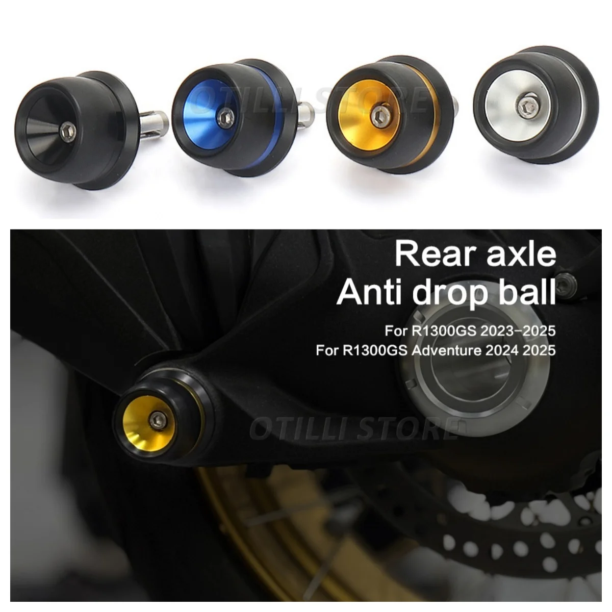 

Motorcycle Rear Axle Crash Slider For BMW R1300GS ADV R 1300 GS Moto Wheel Protector GS1300 R1300 GS Adventure 2023 2024 2025