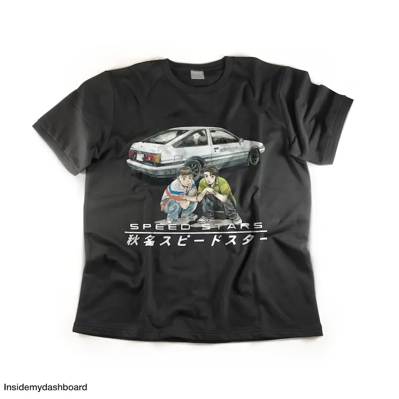 Initial D Takumi & Itsuki T-Shirt, Hachi-Roku, AE86, JDM Anime Drift Racing Tee