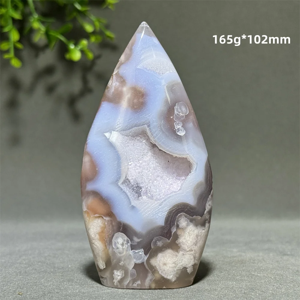 Natural Gem Powder Amethyst Agate Free-Form Torch Home Decoration Energy Wind Hydrotherapy Healing Spiritual Meditation Chakra