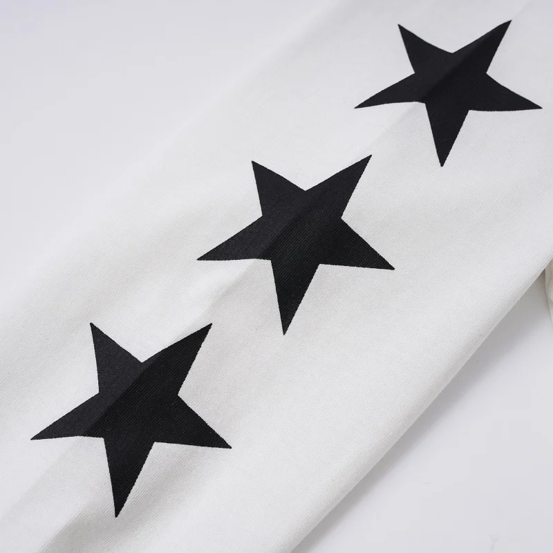 Kanye West Bully Collection LS-03 YE LIVE Five-Pointed Star Digital Print Fall Round-Neck Long-Sleeve T-Shirt