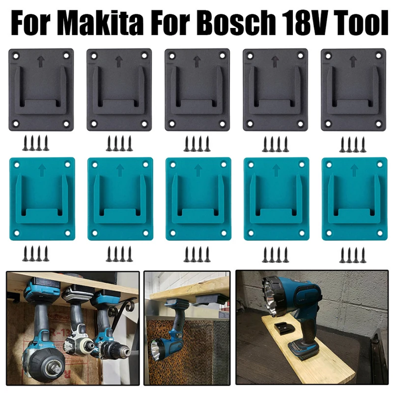 5/10pack for Makita 18V for Bosch 18V Tool Holder Drill Tools Holder Wall Mount Storage Bracket for Machine Display Stand