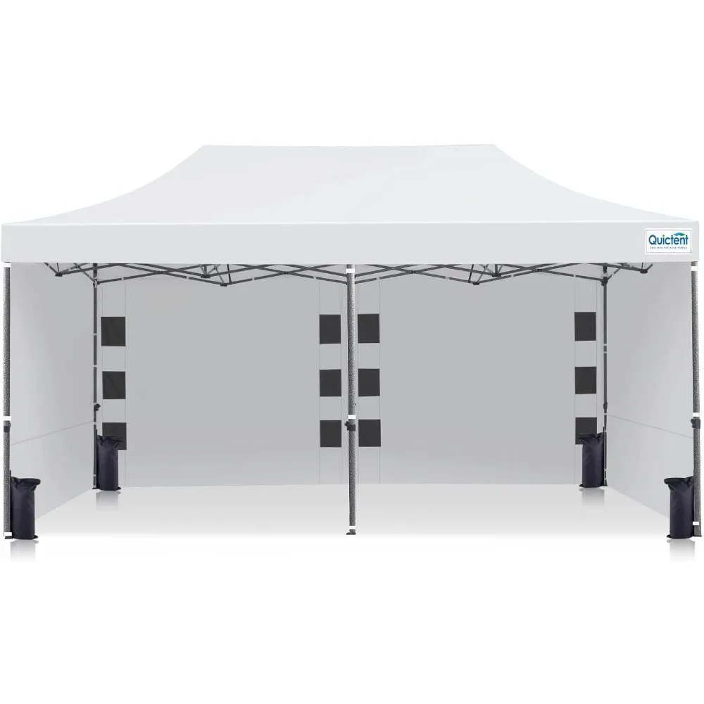 

10'x10' Heavy Duty Pop up Canopy Tent with Sidewalls, Easy up Commercial Gazebo with Full Truss, Canopy
