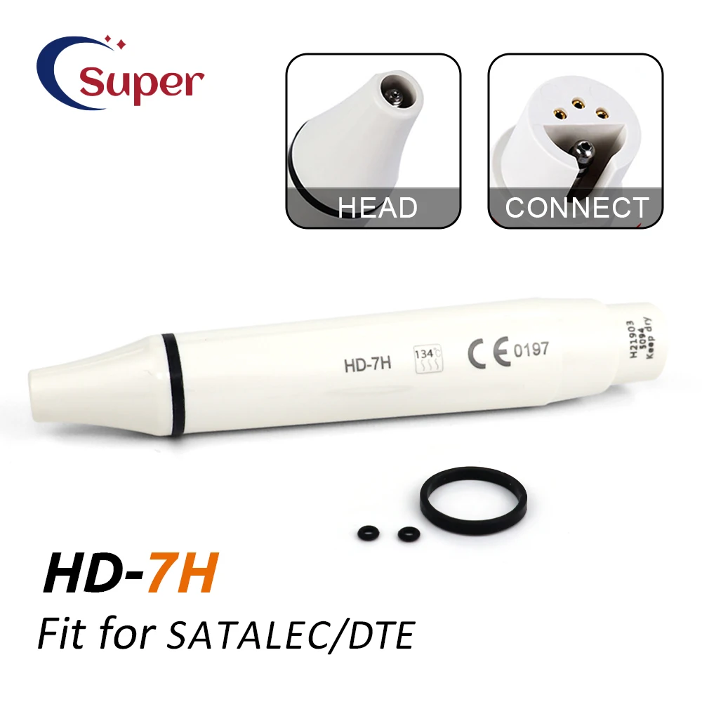 

Наконечник для стоматологического ультразвукового скалера HD-7H, подходит для Satalec/DTE, ультразвуковой пьезоскалер, чистка зубов, удаление зубного камня