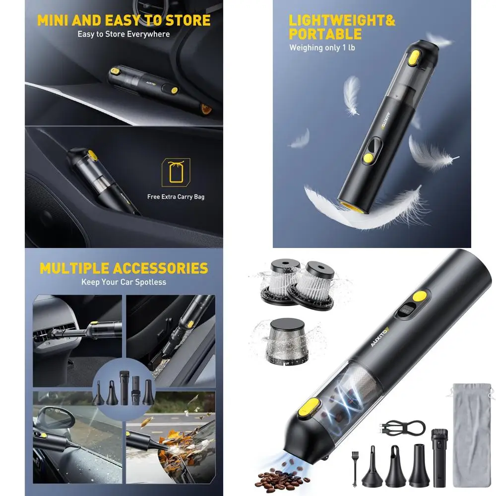 Portable Cordless 14000Pa Handheld Vacuum Cleaner with Blow Function, Ideal for Cars, Homes, Pets, and Offices - Perfect Gift fo