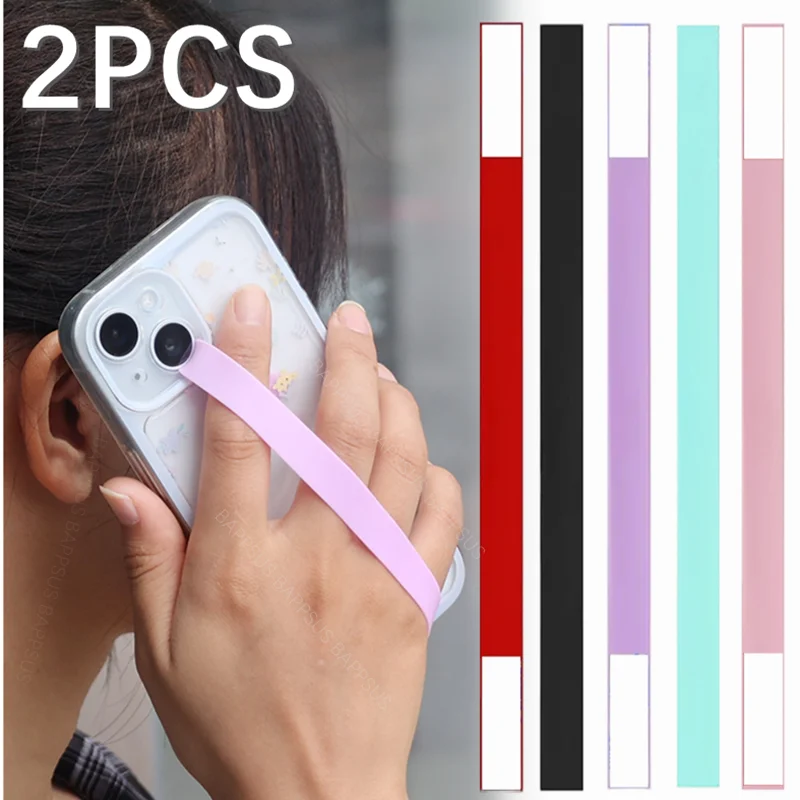 Universal Slicone Grip Phone Hand Finger Ring Holder Strap Rope Wristband Hand Band For iPhone 17 Samsung Xiaomi Case kickstand