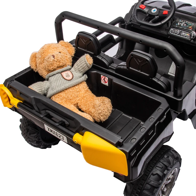 Elektryczny pojazd dla dzieci 24V, antypoślizgowe opony, elektroniczne sterowanie, trójpunktowe pasy bezpieczeństwa, zabawka do jazdy, bezpieczny samochodzik dla malucha.