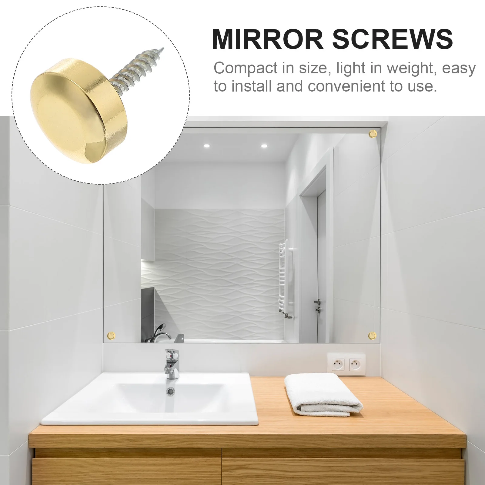 

8 set Pure Copper Decorative Caps Brass Screw Cover For Mirror Glass Wood Furniture Fixings Hardware Fasteners