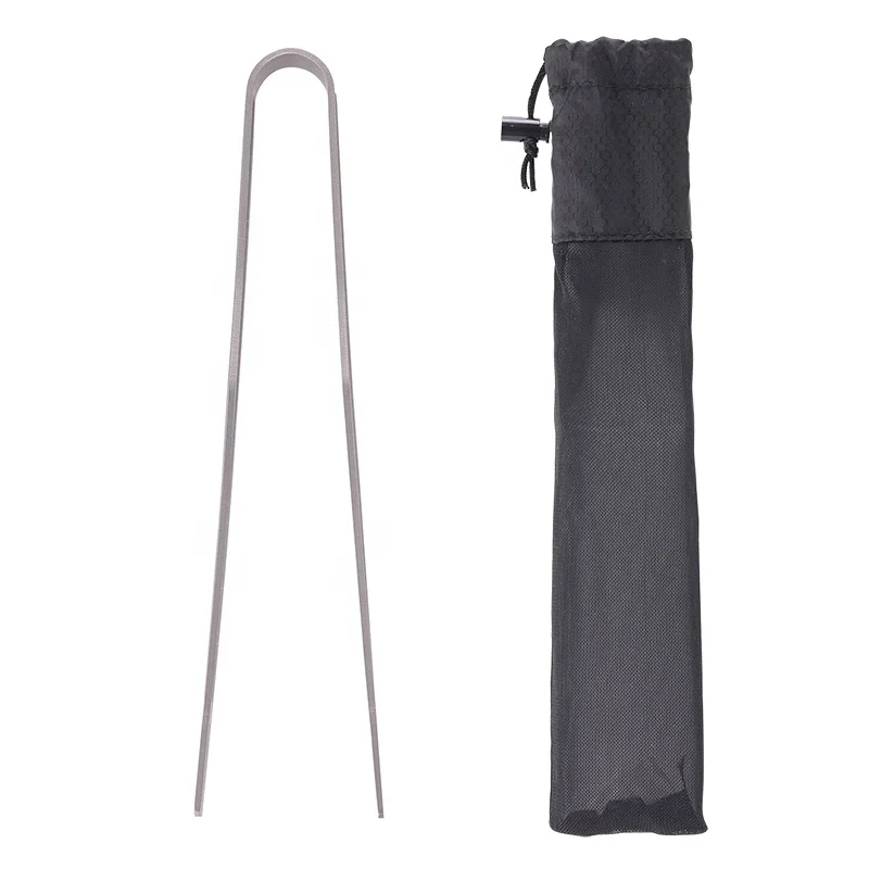 

High-Temperature Resistant Titanium BBQ Food Clips Non-Rusting Portable Camping Picnic Accessories for Outdoor Climbing Tours