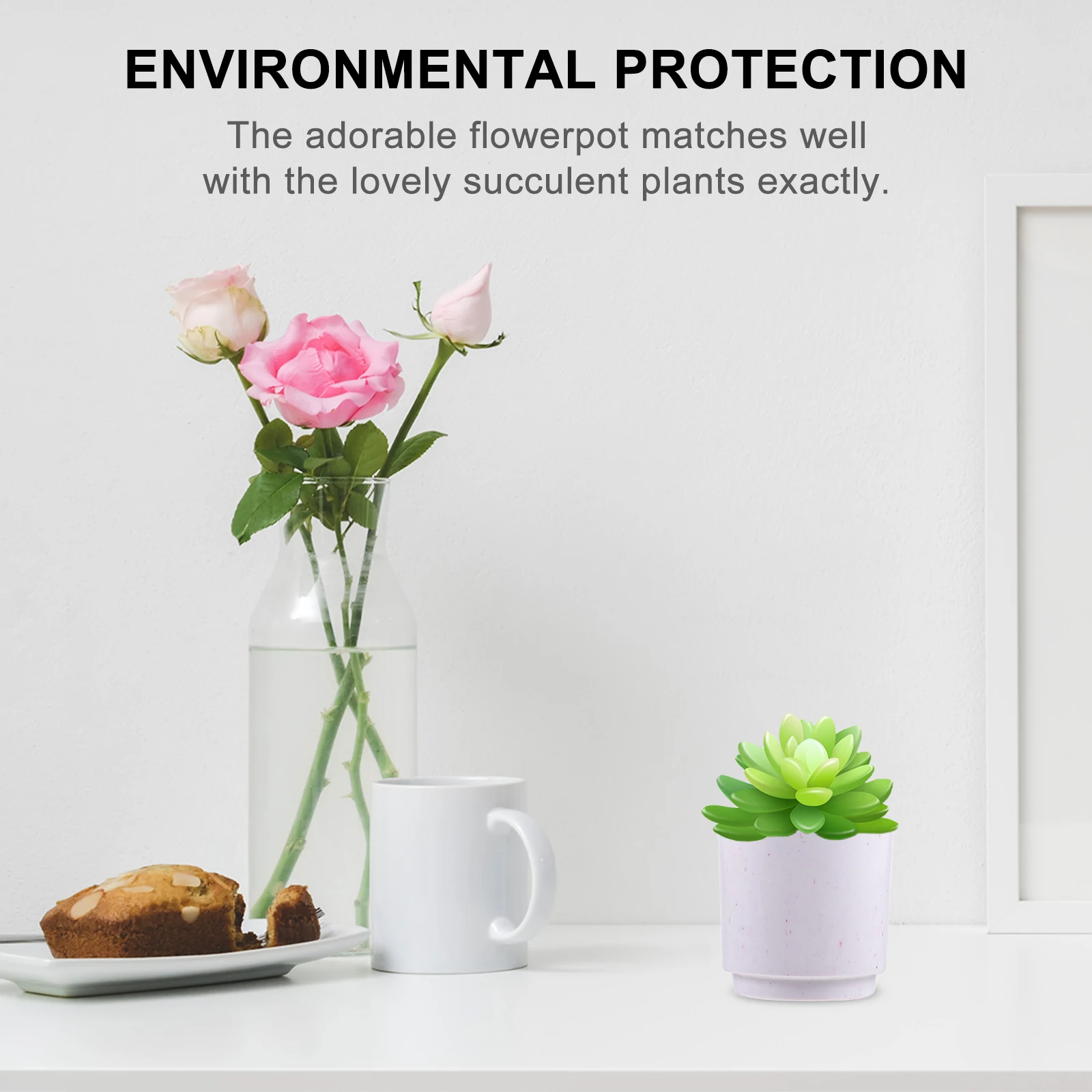 

3 Pcs Biodegradable Plant Pots Thicken Fibre Succulent Planter Miniature Flower Pot Decorative Balcony Indoor Desktop Planters