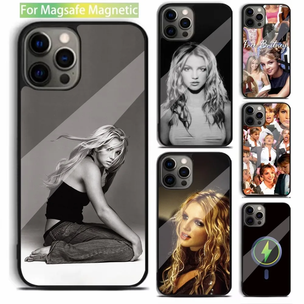 Singer B-Britney Spears Phone Case For iPhone 16,15,14,13,12,11,Plus,Pro,Max,Mini Magsafe Magnetic Wireless Charging