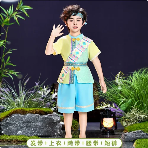 Costumi cinesi di performance per bambini Dai per il set del festival di spruzzi d'acqua