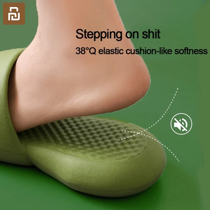 

Youpin толстые тапочки на платформе, мужские модные тапочки, летние пляжные уличные женские тапочки, домашняя противоскользящая обувь для ванной комнаты