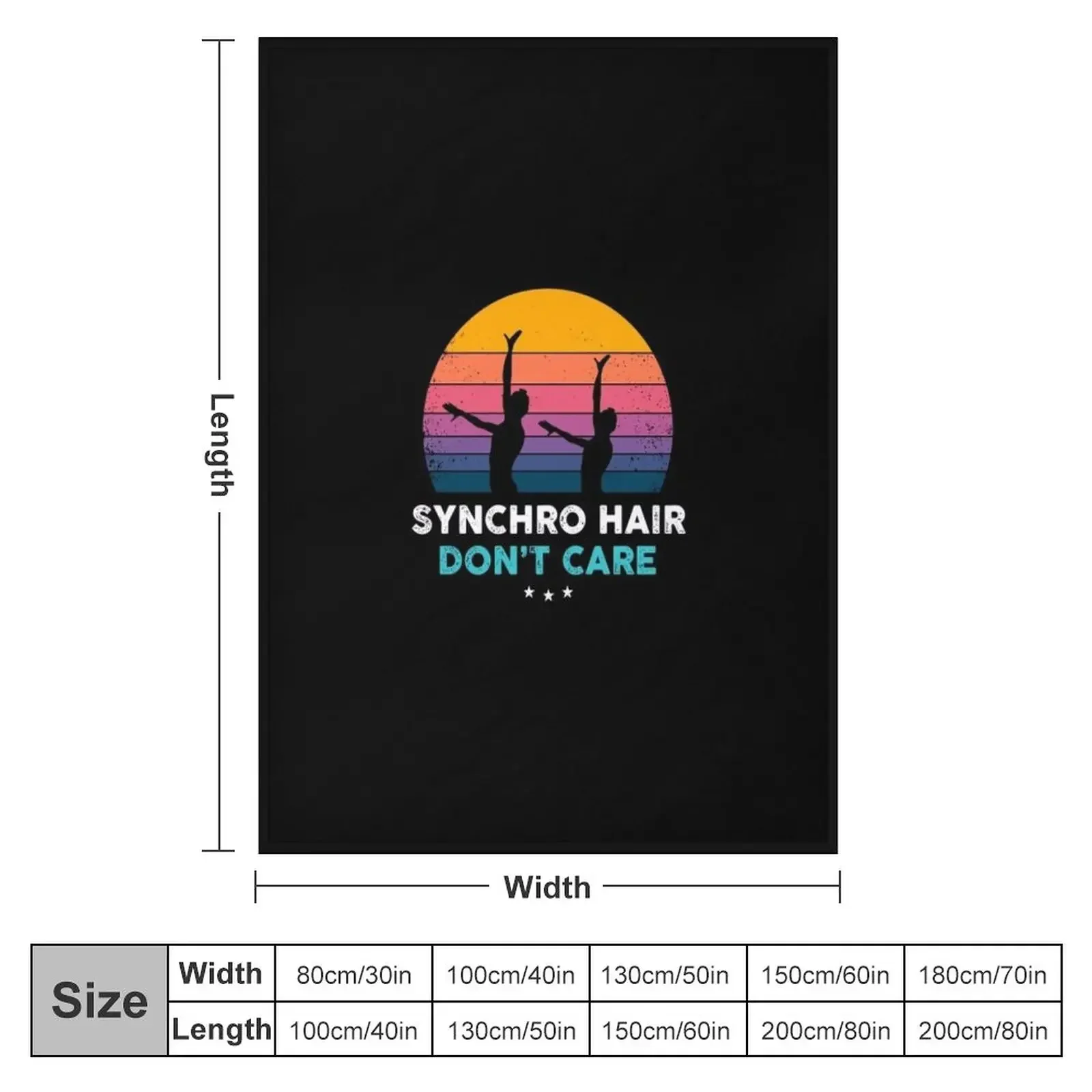 Synchronized Swimming Synchro Hair Don'T Care Funny Throw Blanket heavy to sleep Kid'S Blankets