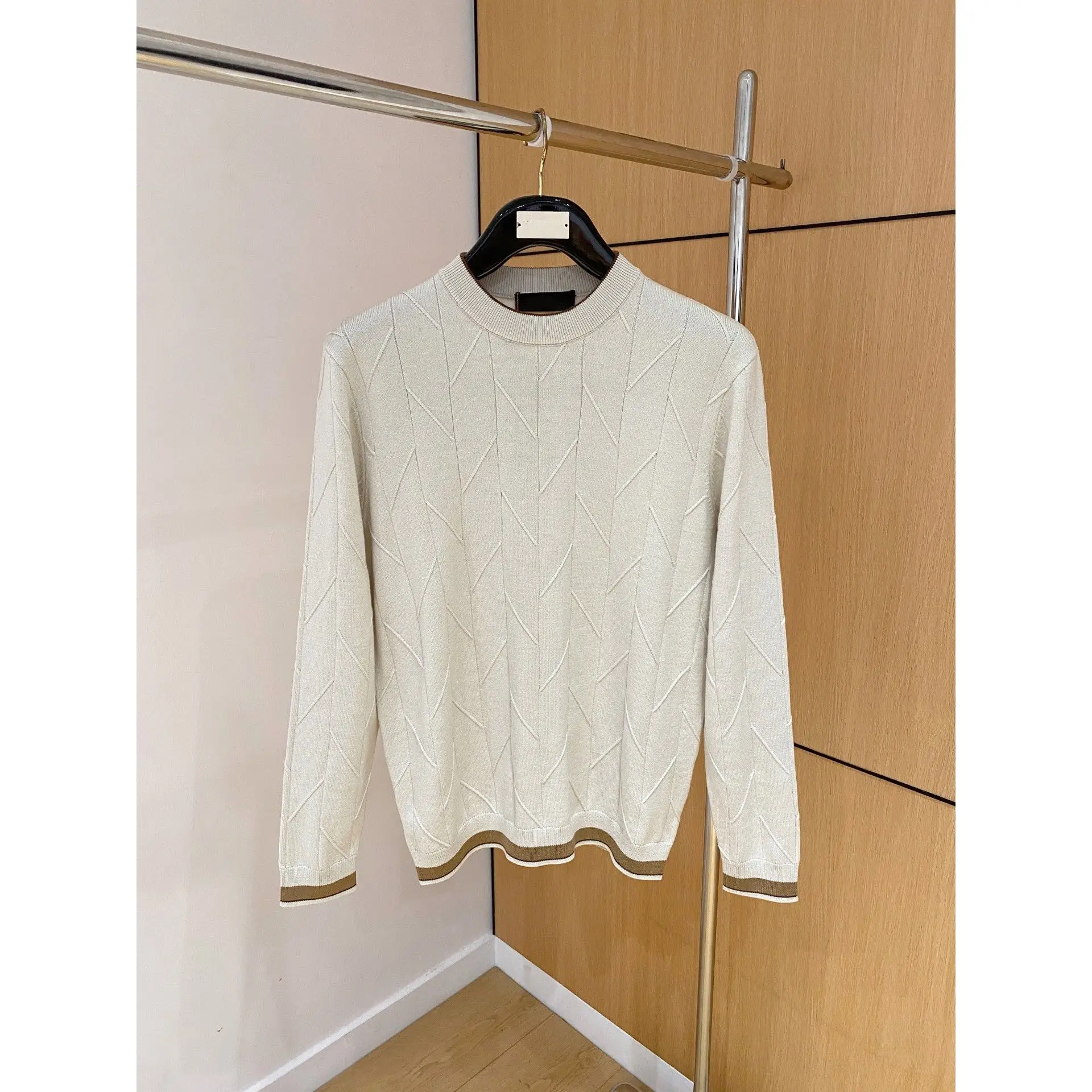 Pull tricoté décontracté à col rond italien LP pour hommes