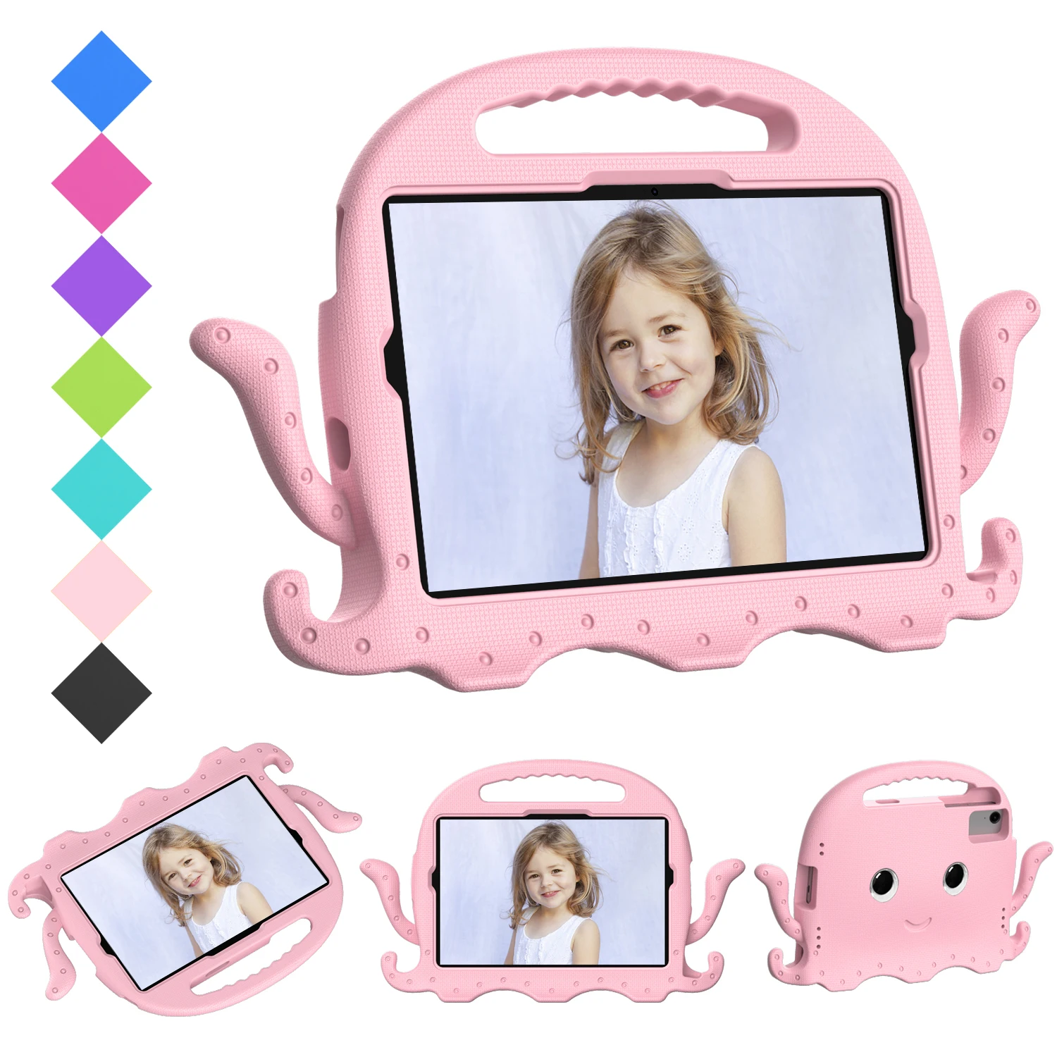 

Kids Friendly Case For Lenovo Tab M11 11 inch TB330FU TB331FC Xiaoxin Pad 2024 11" EVA Cute Octopuses Cover with Shoulder Straps