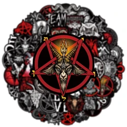 10/30/50pcs Cool Blcak Ram Demon Satan Stickers Horror Gothic Style Graffiti Sticker Phone Case Skateboard Laptop Cartoon Decals