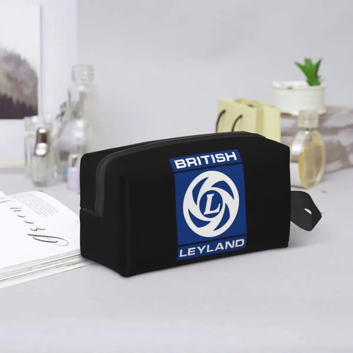 

British Leyland Logo Makeup Bag Cosmetic Organizer Storage Dopp Kit Toiletry Cosmetic Bag for Women Beauty Travel Pencil Case