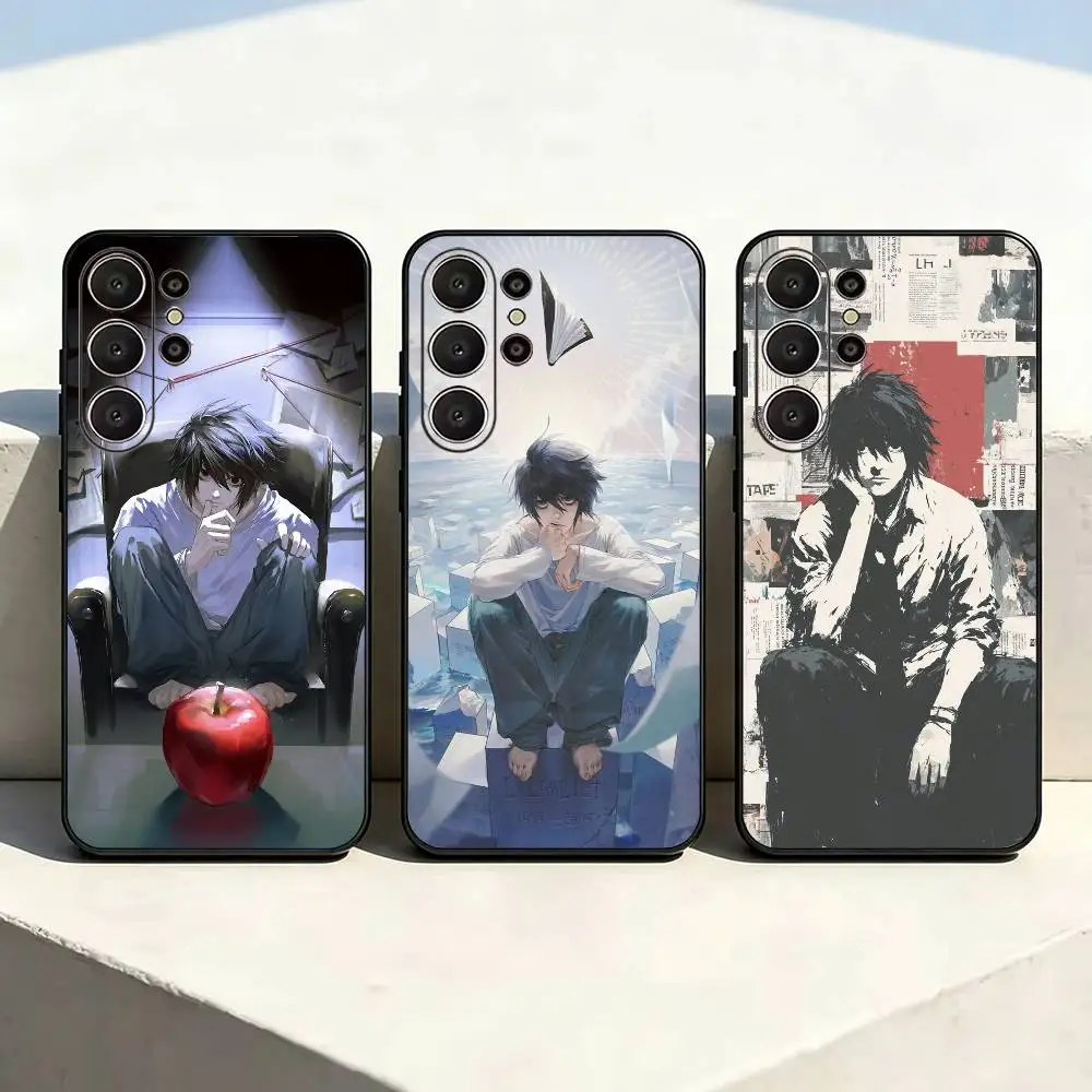 Anime-D-Death -N-Note L -Lawliet Black Soft Silicone Phone Case for Samsung Ultra S26, S24, S21, S22, S23, S30, Plus, Lite