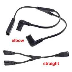 IEC 320 C8 2Pin Male to 2 x C7 Female Y Split Power Cable About 28CM IEC 320 C7 to C8 extension cords C8 male to C7 female