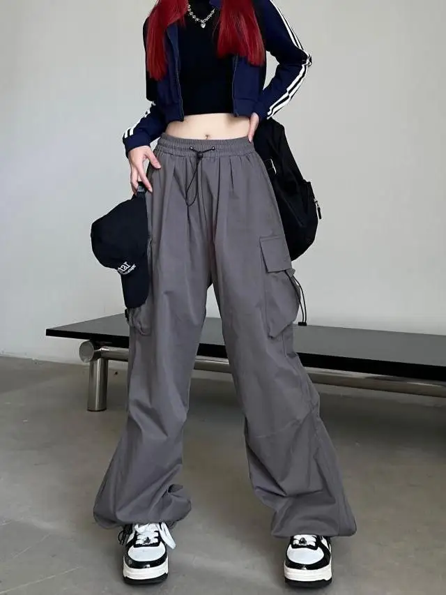 

Women Wide Leg Pants Streetwear Y2K Korean Style Harajuku Casual Fashion Large Size Joggers Trousers Clothes Wholesale