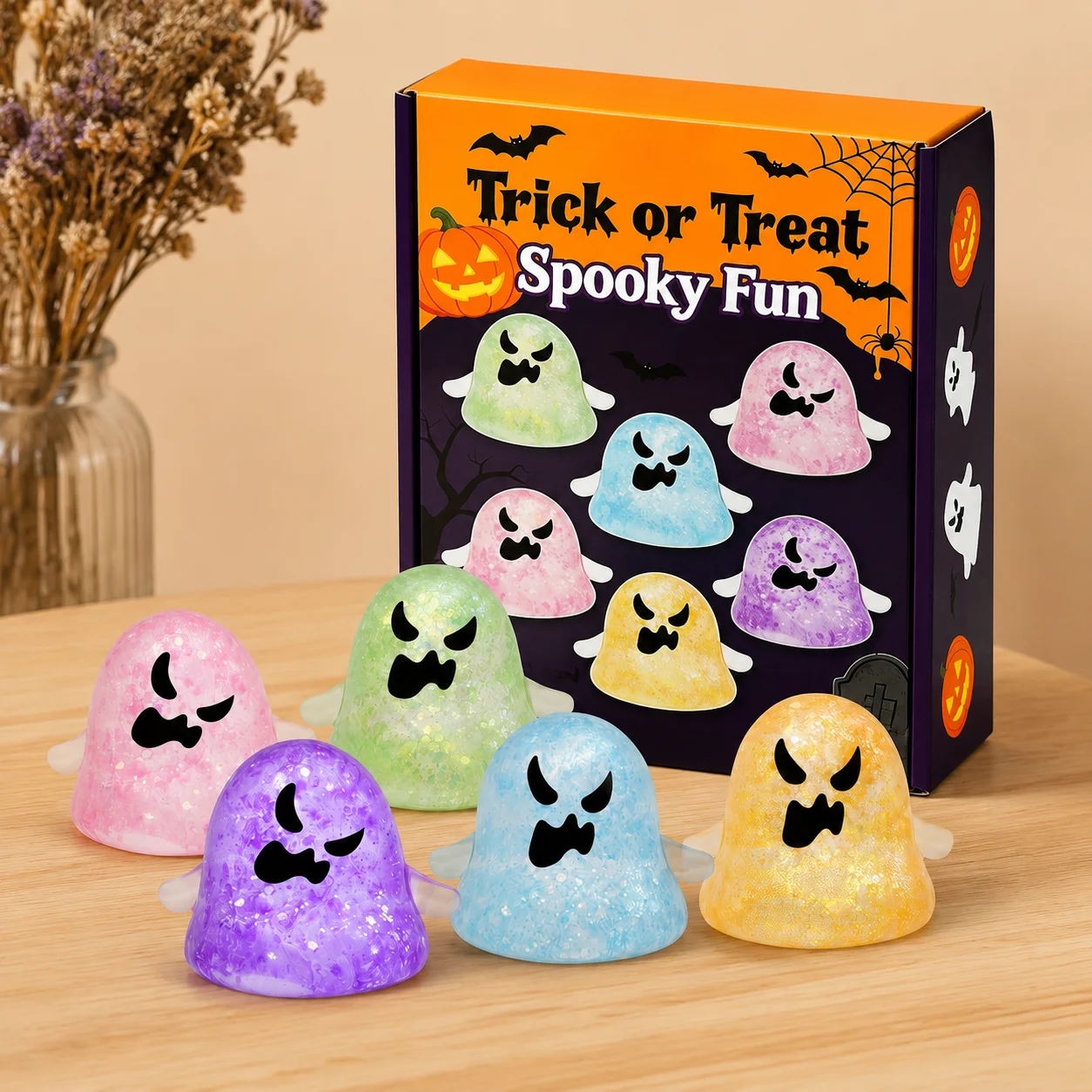 Soft Toy Malt Candy Texture Slow Rebound Fidget for Halloween Party Office Stress Relief Sensory Gift Kids Adult