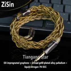 ZiSin-39 4-Core In Ear Earphone Upgrade Cable 2.5mm Balance/3.5mm Stereo/4.4mm Balance Plug Suitable for NX8 Rockies/KATO/METEOR