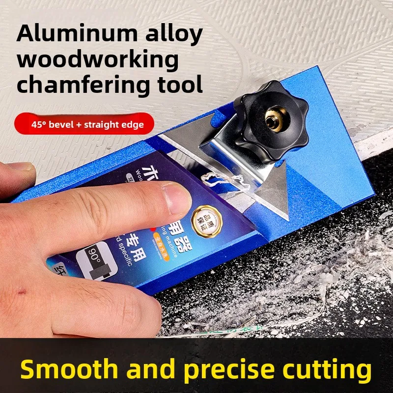 Multifunctional Thickened V-Type Aluminum Alloy Woodworking Chamfer - 45° Deburring Hand Tool