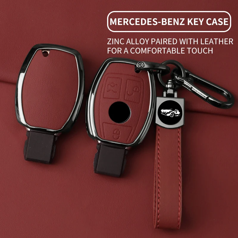 

Zinc alloy car key case suitable for Mercedes Benz A B C E G class C200 C300 E350 W205 E260L GLK A45 AMG BGA car key accessories