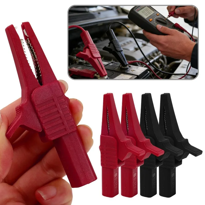 Crocodile Clip Large Dolphin Electric Gator Clip 4mm for Digital USB Oscilloscope Electrical Testing Automotive Tool Accessories