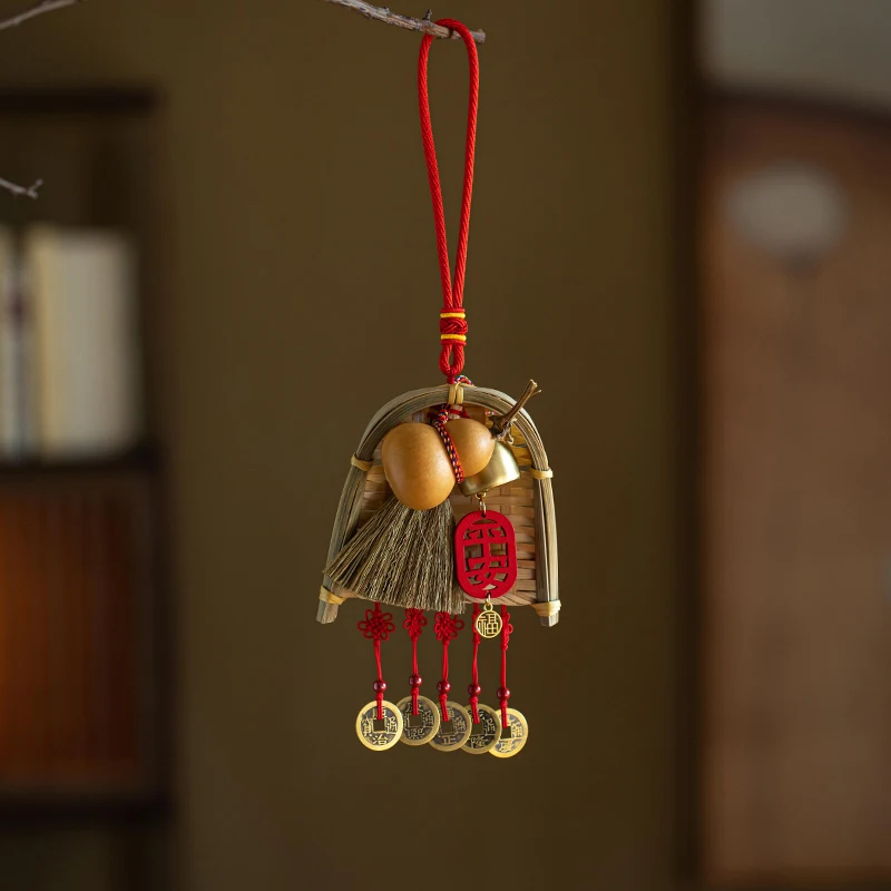 Décoration chauffante pour la maison, gourde naturelle, pelle à poussière, pendentif de balai, aména
