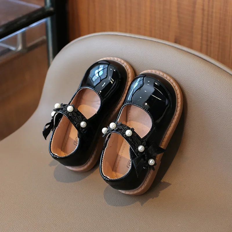 

Girls Flower Princess Shoes Spring Autumn New Kids Bow Baby Soft-soled Flats School Student Loafer Footwear