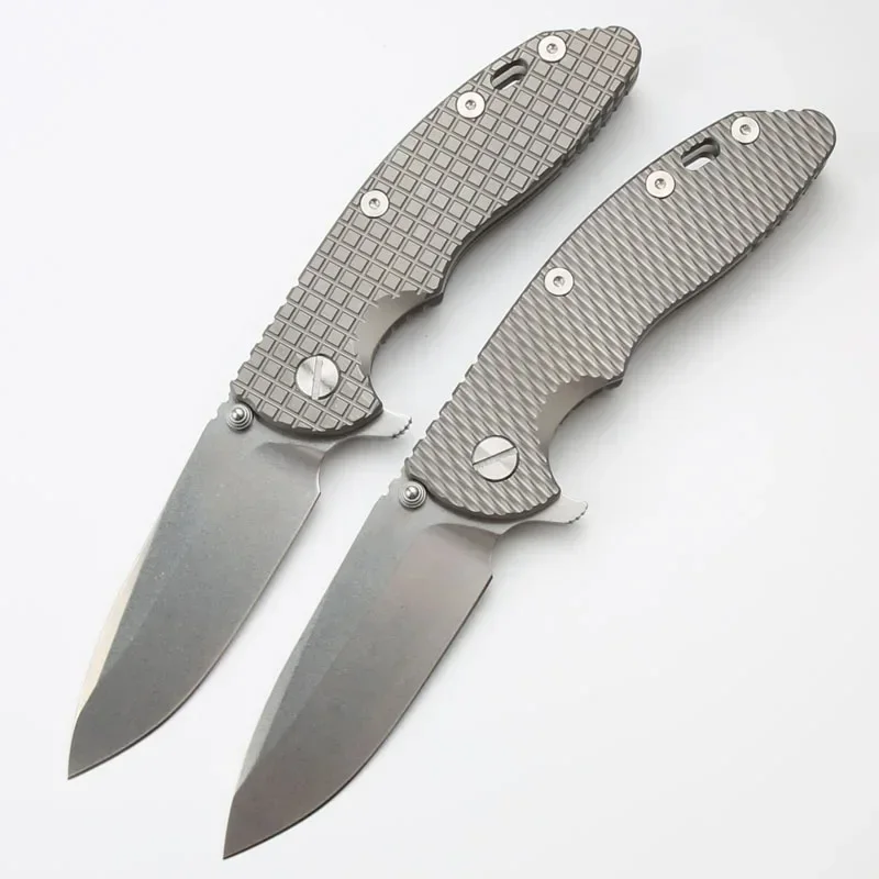 XM18 Collapsible Faca CPM-20CV Blade Titanium Alloy TC4 Handle Ceramic Bearing Outdoor EDC Survival Tool Knives