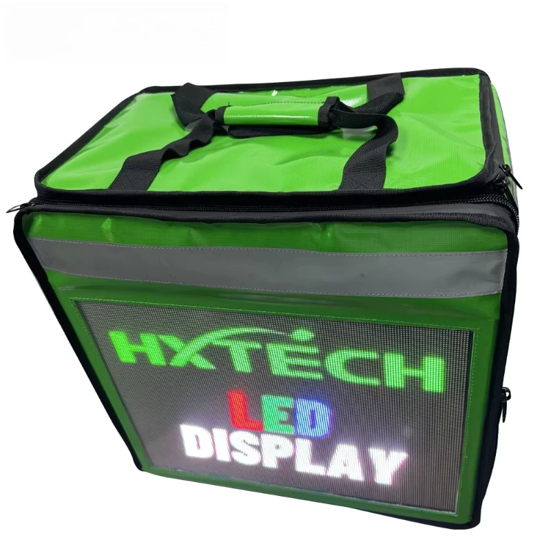 

LED food delivery box backpack wearable screen promotional LED advertising digital media player