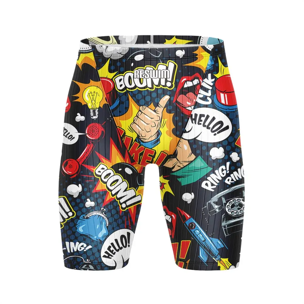 New Mens Pro Swim Jammer Swimsuit Athletic Training Swimwear Swimming Trunks Beach Tights Shorts Racing Sports Rash Guards Pants