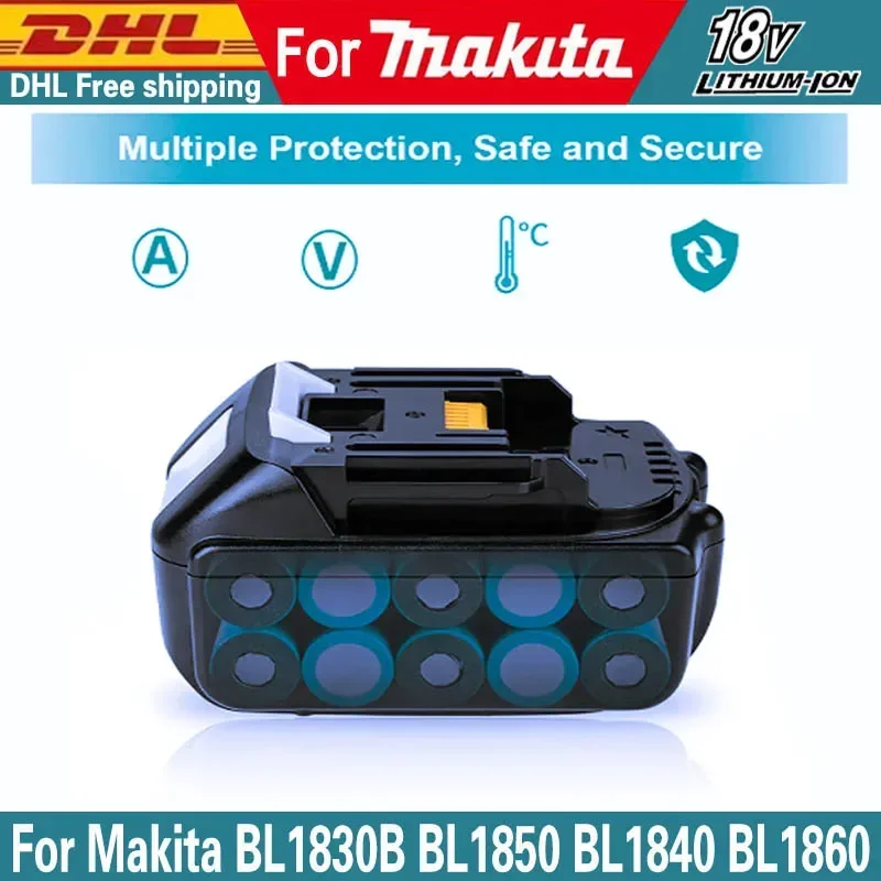 الأصلي لماكيتا 5Ah/6Ah/9Ah لماكيتا 18 فولت بطارية BL1830B BL1850B BL1850 BL1840 BL1860 BL1815 استبدال بطارية ليثيوم #2