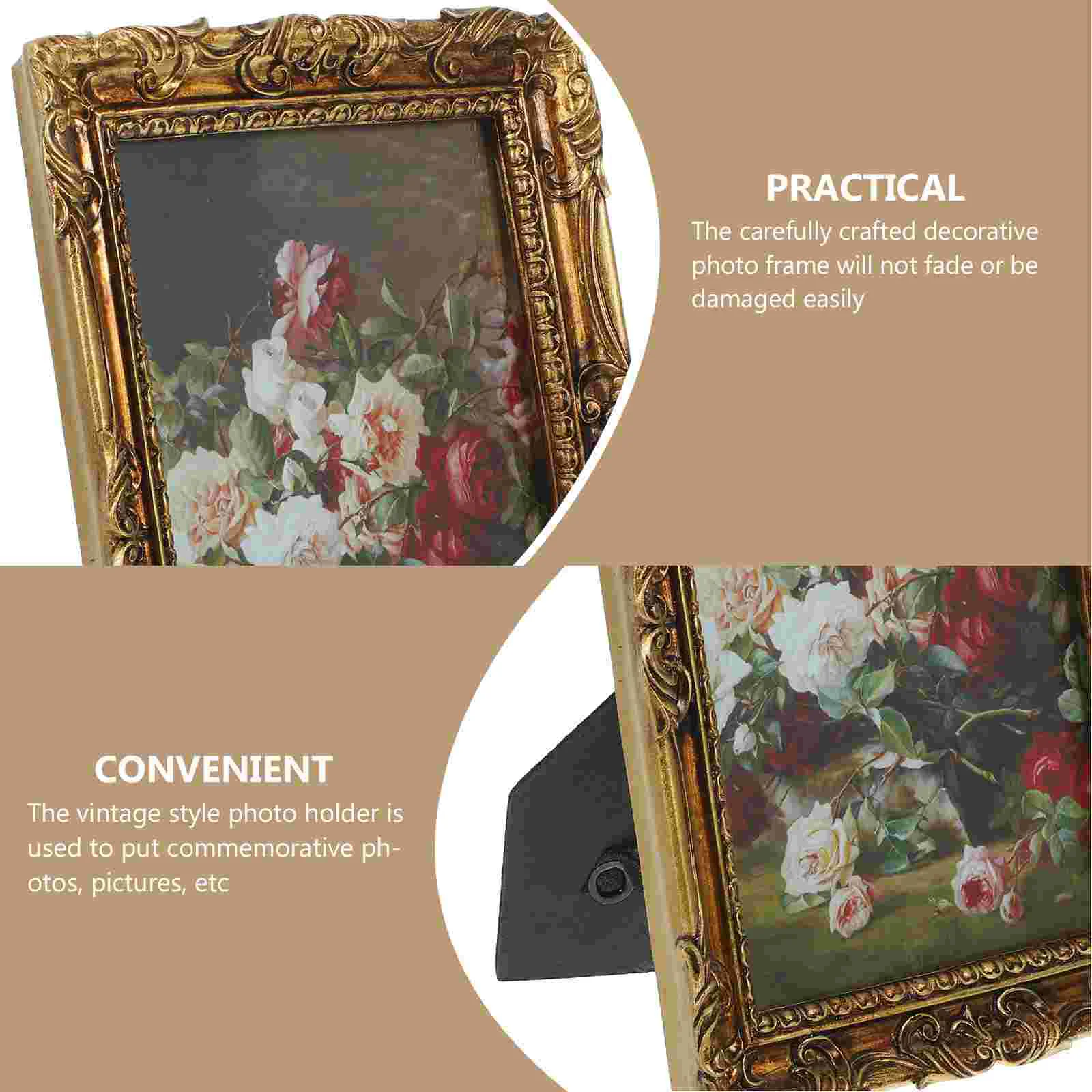 Vintage Resin Photo Frame Fine Workmanship Picture Birthday Present Display Retro Gift