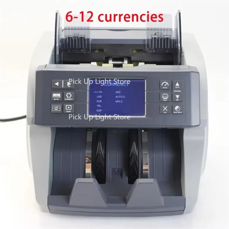 Multi-Currency Banknote Cash Bill Counting Detector Value Money Counter Machine for USD EUR GBP Versatile Currency Detector