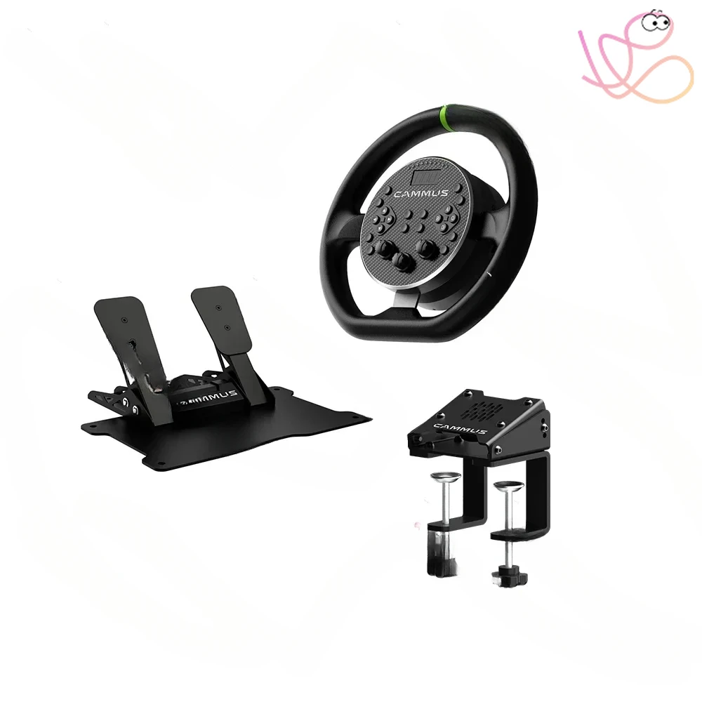 CAMMUS C5 Direct Drive 5nm Base Gaming Steering Wheel and racing simulator pedals for PC Car Racing Driving F1 Simulator