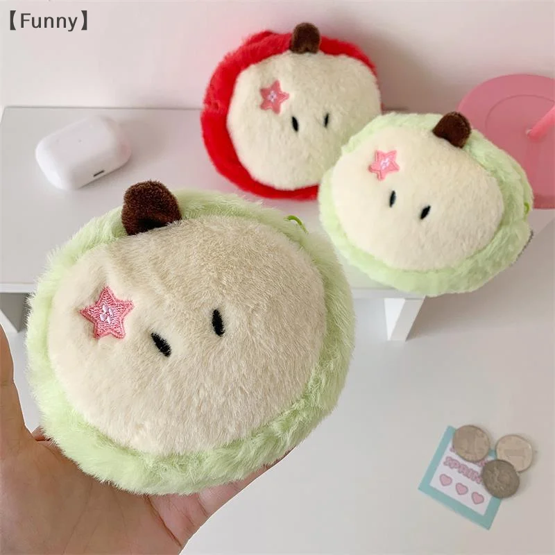 

〔Funny〕Cute Apple Plush Coin Purse Keychain Pendant Portable Storage Bag Backpack Charm Sweet Bag Hanging Ornaments Girly Gifts