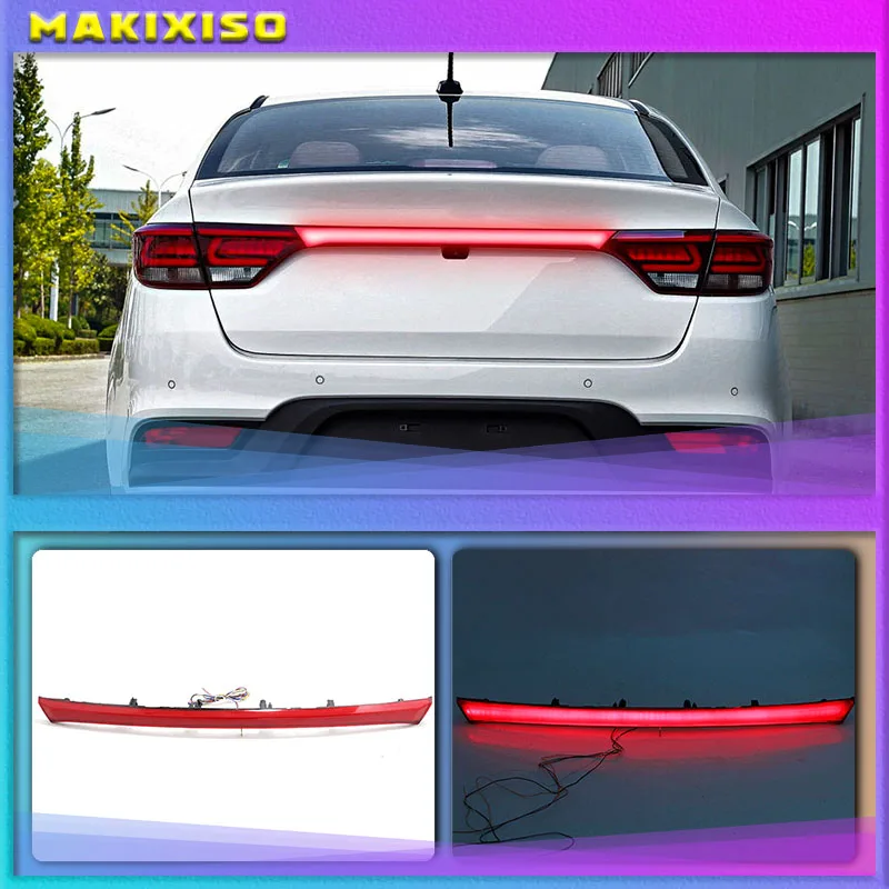 

Rear Bumper Trunk Light For Kia Rio 4 X-line 2017 2018 2019 KX Cross Car LED Rear Fog Lamp Brake Dynamic Turn Signal Reflector