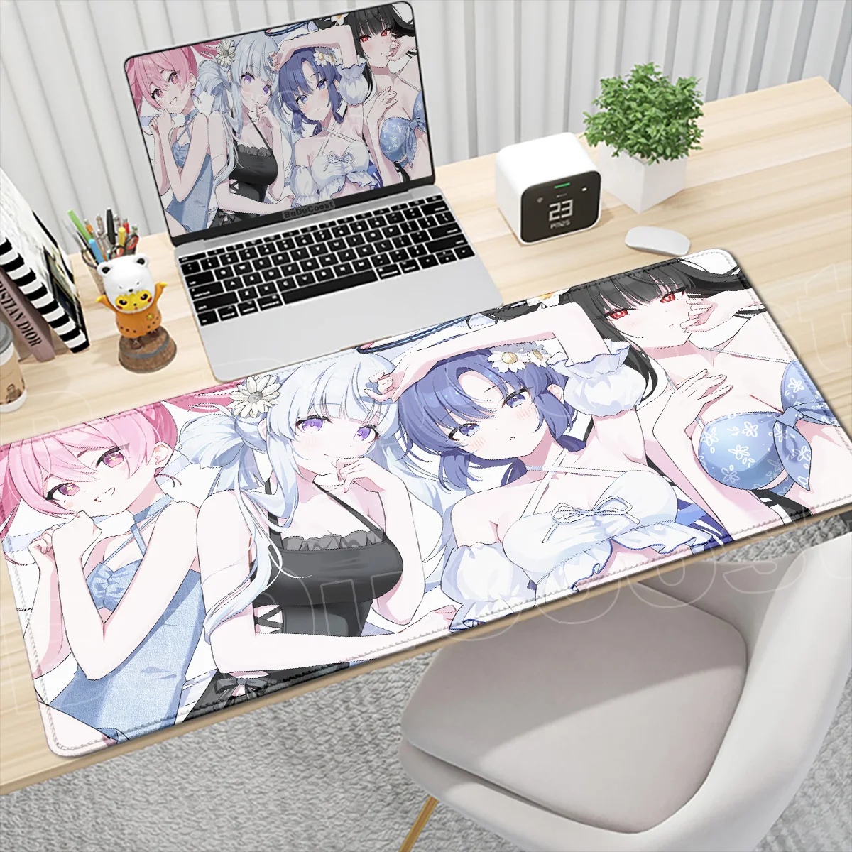 HD-Druck Gamer-Gehäuse Speed-Tastaturmatten PC-Gummi-Zubehör XXL Blaues Archiv Kurosaki Koyuki Kawaii Anime-Mädchen Mauspad – Detail 13
