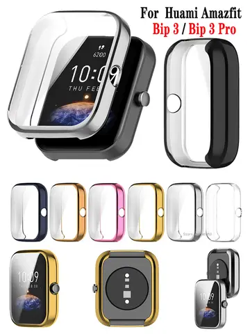 TPU Protective Cover For Amazfit Bip 3 Smart Watch Screen Protector Case For Huami Amazfit Bip3 Pro Accessories Protection Shell