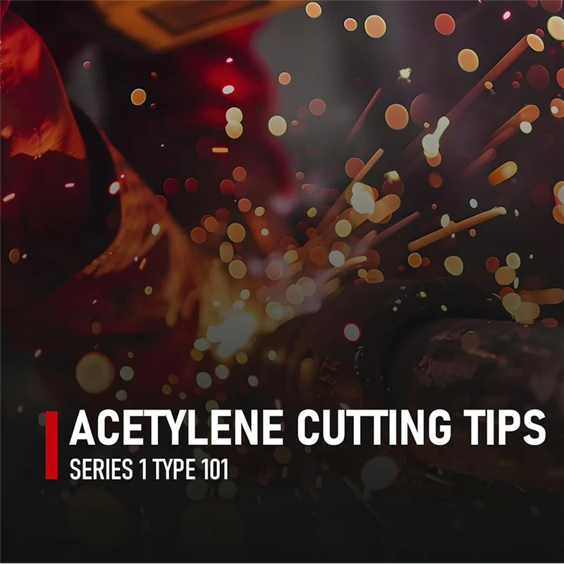 Наконечники для резака из ацетилена серии AT19-1-101, размер 0–3, подходят для сверхмощной горелки V-образного типа — упаковка из 4 шт.