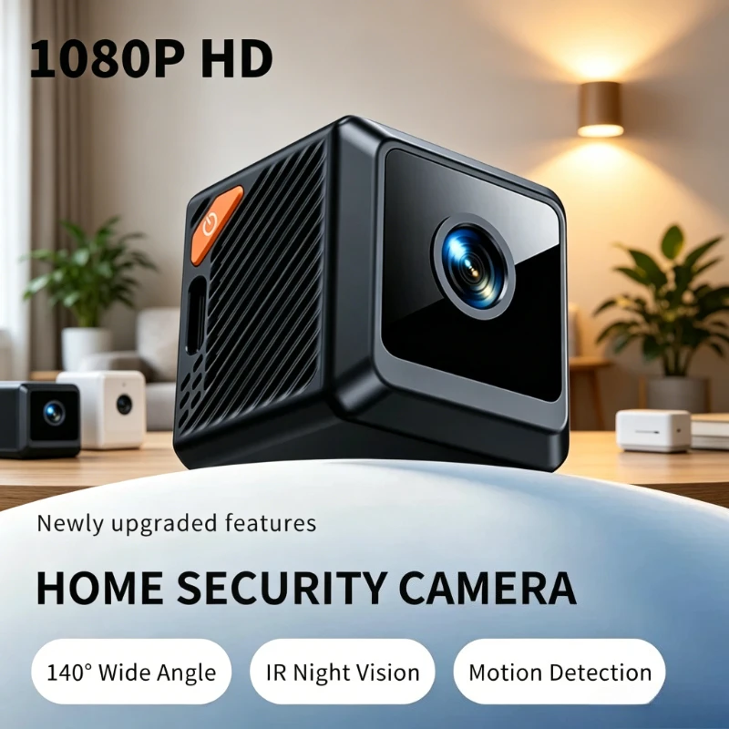 W02 1080P HD Mini-Sicherheitskamera 140 °   Weitwinkel-Bluetooth-Kamera mit 600mAh Akku, IR-Nachtsicht, 5M Cloud-Speicher